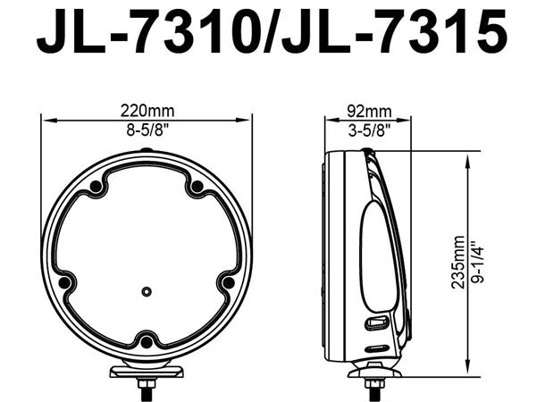 Maxtel® 9" LED Range B:220, H:235, D:109mm. 4800 Lumen.