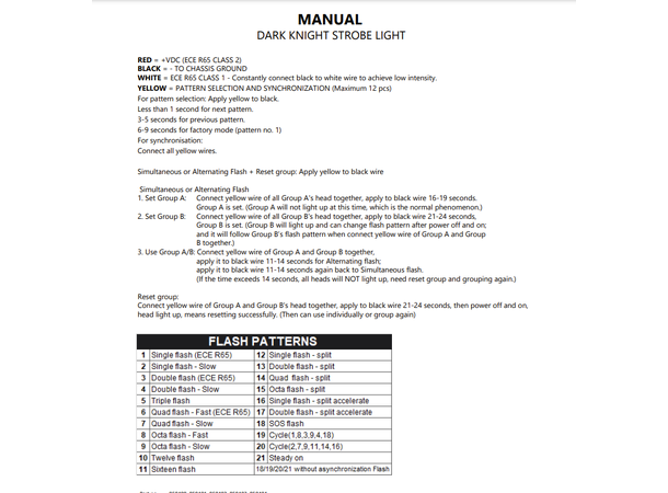 Strands  DARK KNIGHT 6-LED L 130MM D 33MM H 15MM 