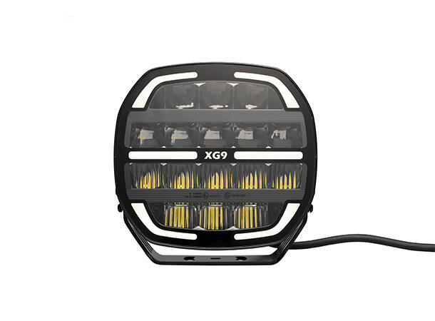 XG9 LED  Driving Light Black Multicolor Parklys Hvit, Gul og Grønn.