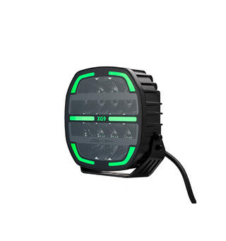 XG9 LED  Driving Light Black Multicolor Parklys Hvit, Gul og Gr&#248;nn.