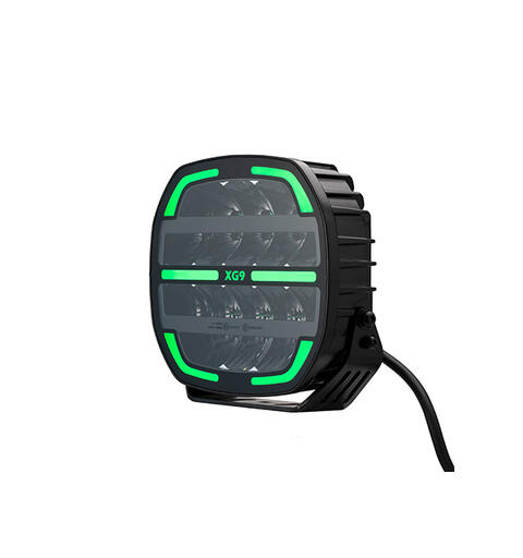 XG9 LED  Driving Light Black Multicolor Parklys Hvit, Gul og Grønn.