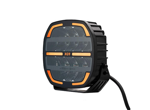 XG9 LED  Driving Light Black Multicolor Parklys Hvit, Gul og Grønn. 