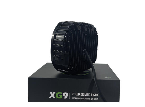 XG9 LED  Driving Light Black Multicolor Parklys Hvit, Gul og Grønn.