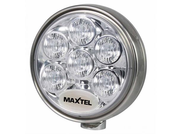 Maxtel® 9" LED med rustfritt stålhus B:211, H:230, D:104mm. Rustfritt stålhus