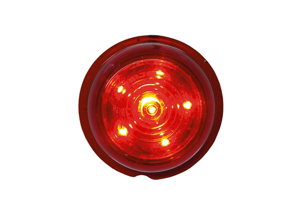 VIKING Markeringslys RØD 6 LED ,RØDT GLASS. 5M kabel