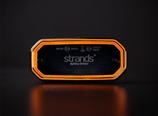 For9t Scale Markeringslys Gul. L:116,5 D:54 H:22mm 