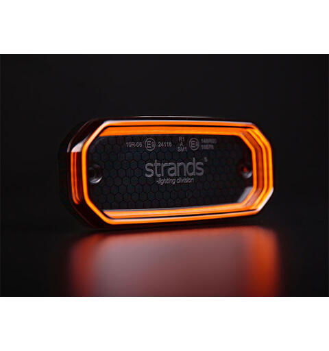 For9t Scale Markeringslys Gul. L:116,5 D:54 H:22mm