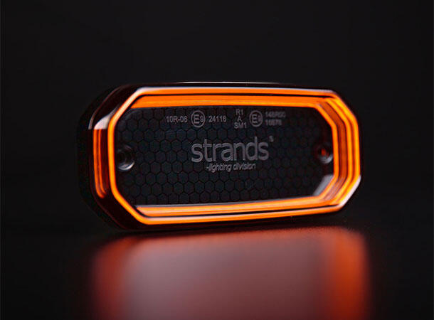 For9t Scale Markeringslys Gul. L:116,5 D:54 H:22mm 