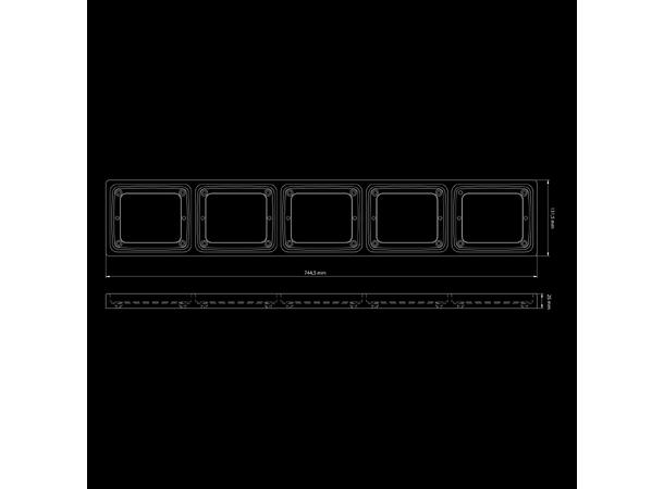Ize LED Frame 5x Square Ramme til fem Ize LED lamper