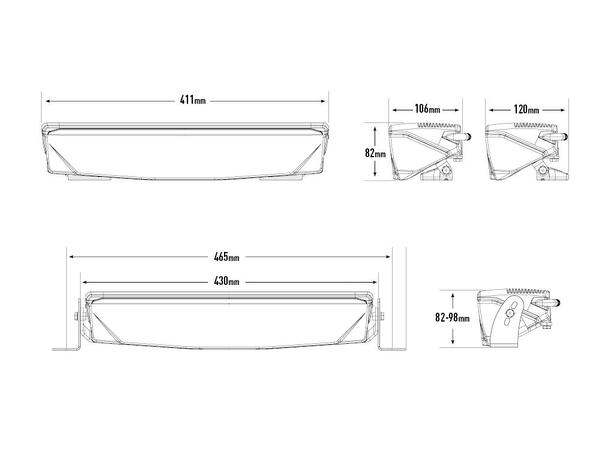Lazer Air 55 Beacon 411x105x81mm. 6800 Lm