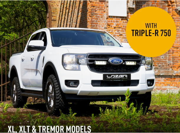 Lazer® Grillkit med Triple-R 750  ELITE Ford Ranger XL/XLT/Tremor 2023+ 