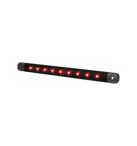 Markeringslys LED Dark Knight Rød. 9LED. Klart glass