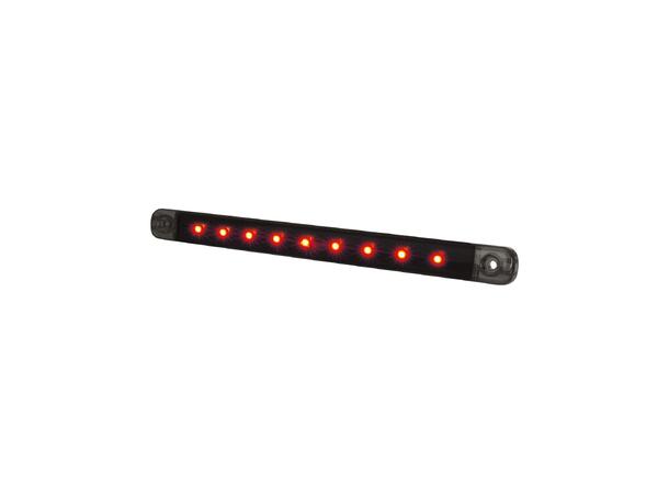 Markeringslys LED Dark Knight Rød. 9LED. Klart glass