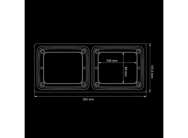 Ize LED Frame Double Horisontal Ramme til to Ize LED lamper