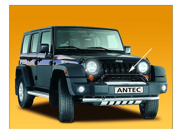 Antec EU Frontbøyle 70mm Sort Jeep Wrangler JK 2007+