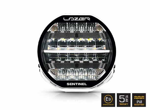 Lazer Sentinel 9 Highline Beacon 130W - PL2 Hvit Med varsellys 