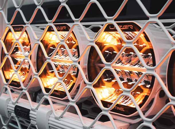 Lazer Sentinel 9 Highline Beacon PL2 Hvit Med varsellys