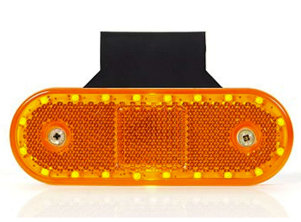 Markerings lys med fot 12/24 v Gul med reflex