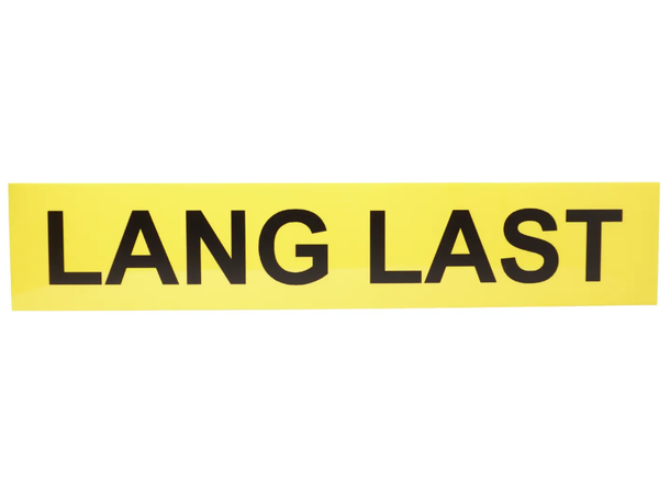 Skilt " Lang Last" Til V6300 Lysbjelke. 1 Stk.