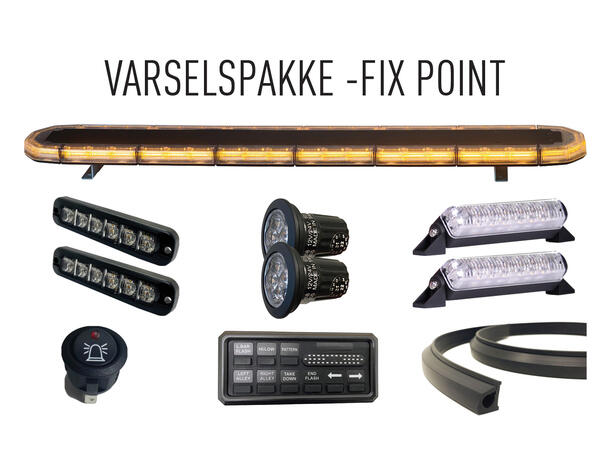 Varsellyspakke 360° VP - FIX POINT Tak, foran, bak og speil.