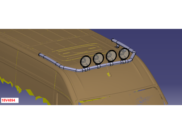 Antec Fremre Takbøyle 60mm sort Crafter H3 2018+