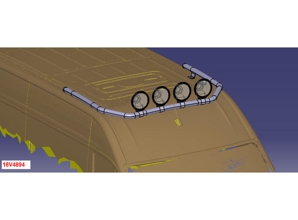 Antec Fremre Takbøyle 60mm sort Crafter H3 2018+ 