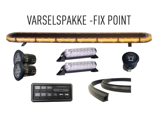 Varsellyspakke 360° VP - FIX POINT Tak, foran og  bak.