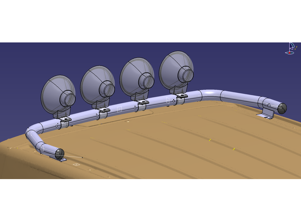 Antec Bakre Takbøyle 60mm Sort H2+H3. Crafter 2017 + 