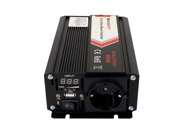 Skanbatt inverter 12V 600W Ren Sinus