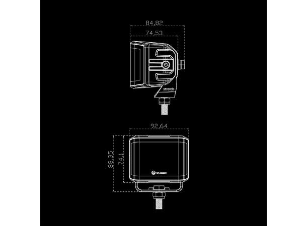 Strands Siberia red Fox side shooter Arbeidslys LED - 3450 Effektive Lumen. 