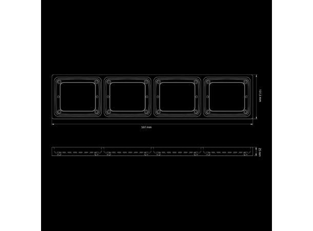 Ize LED Frame 4x Square Ramme til fire Ize LED lamper