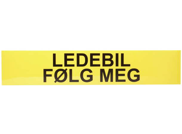 Skilt " Ledebil følg meg" Til V6300 Lysbjelke. 1 Stk.