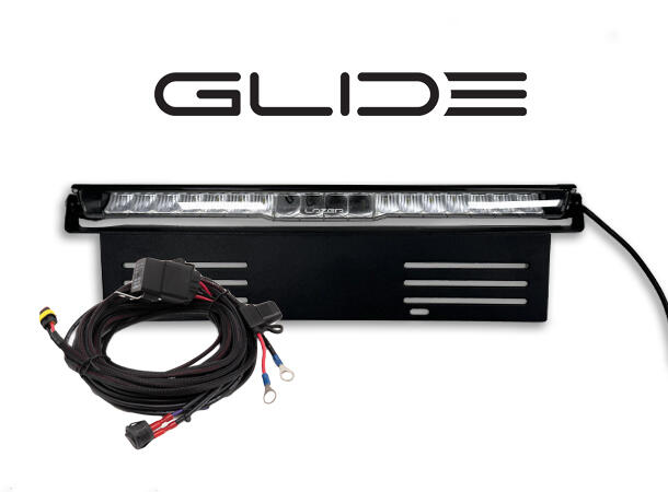 Lazer® Lyspakke med Glide 18 STD - Med skiltplate sidemount.