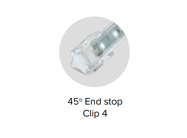 Skrufeste 45° Endeklips Til Orizon Interconnect