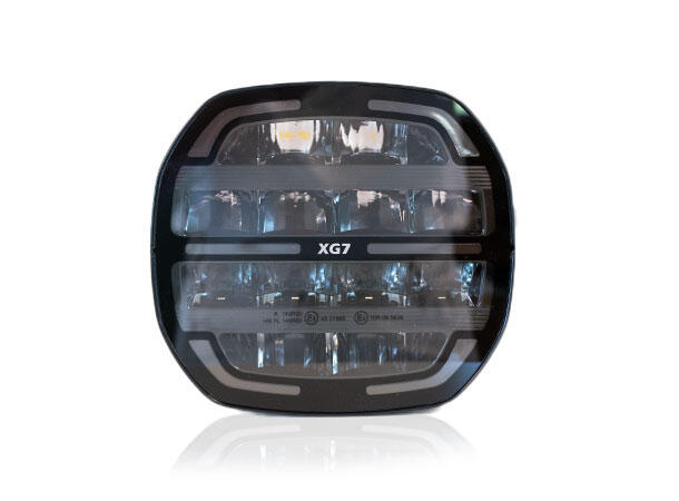 XG7 LED  Driving Light Black Multicolor Parklys Hvit, Gul og Grønn.