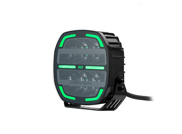 XG7 LED  Driving Light Black Multicolor Parklys Hvit, Gul og Grønn.