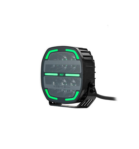 XG7 LED  Driving Light Black Multicolor Parklys Hvit, Gul og Grønn.