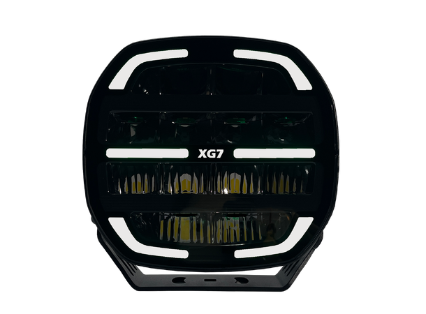 XG7 LED  Driving Light Black Multicolor Parklys Hvit, Gul og Grønn.