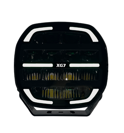 XG7 LED  Driving Light Black Multicolor Parklys Hvit, Gul og Grønn.