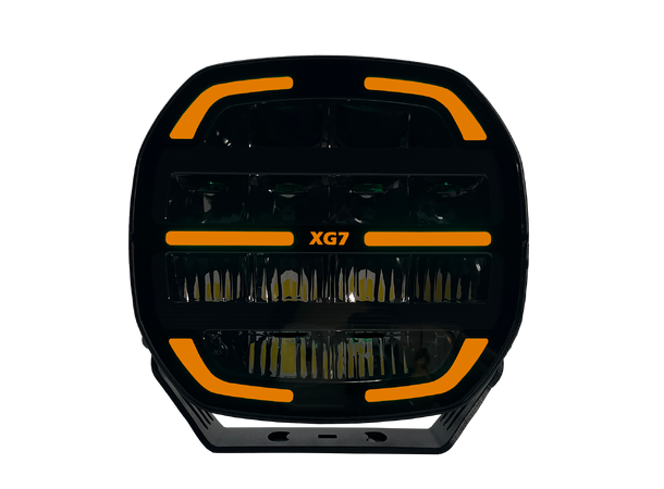 XG7 LED  Driving Light Black Multicolor Parklys Hvit, Gul og Grønn.
