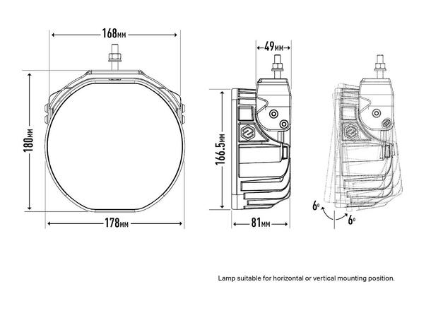 Lazer® Sentinel 7 ELITE Omvendt feste Sort. Med Parklys. 10248  Lumen. 