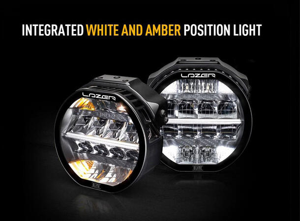 Lazer® Sentinel 7 ELITE Omvendt feste Sort. Med Parklys. 10248  Lumen. 