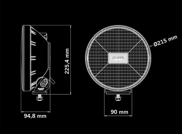 Strands Ize Led OG 9" med parklys. 180W. 12000Lm 