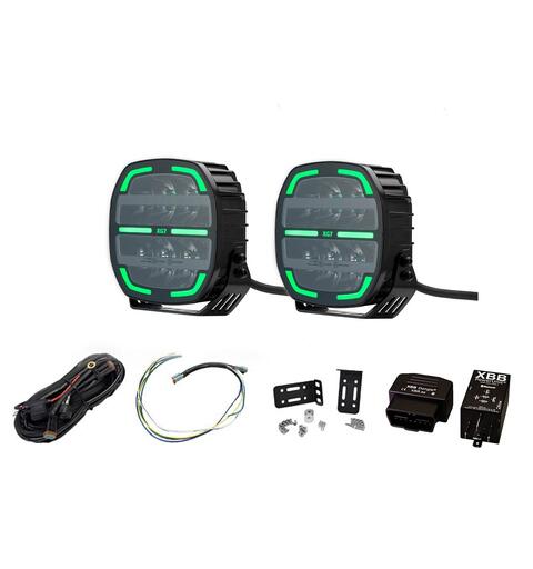 XG lyspakke med 2x XG7 XBB Canbus, skiltplate og kabelsett.