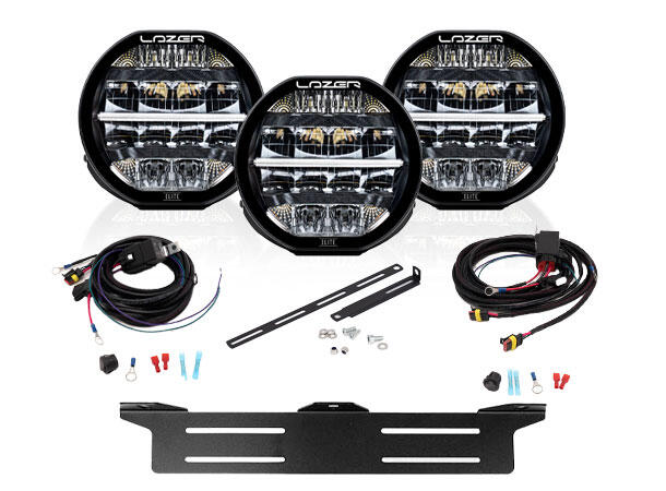 Lazer® Lyspakke med 3x Sentinel 7 ELITE Universal. Med skiltplate