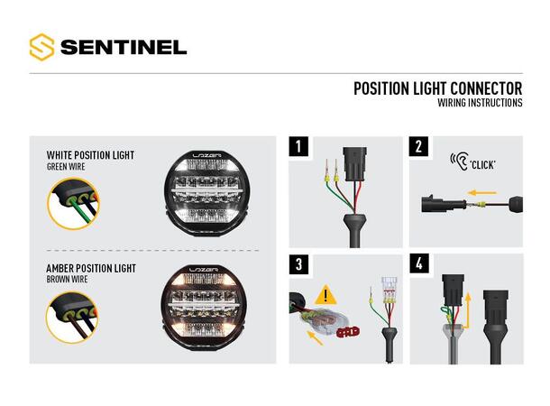 Lazer® Sentinel 9 WHITE Sort. 9 tommer. 9520 Lumen.
