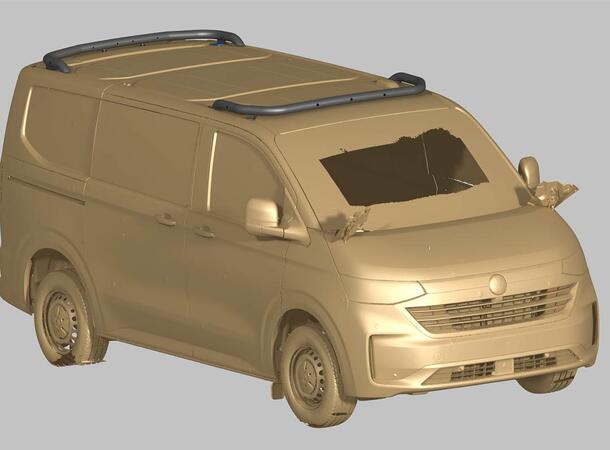 Antec® Sort Takbøyle foran syrefast Til Transit Custom 24 - med Hull til LED 