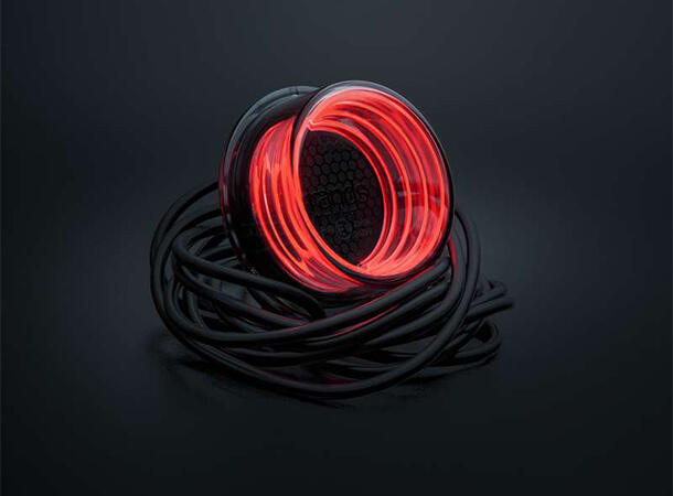 FOR9T GEO RØD Markeringslys 10-40V 2,5M kabel 