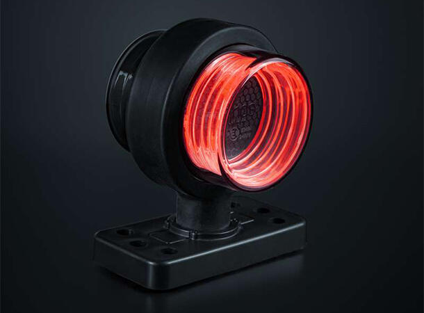 FOR9T GEO RØD Markeringslys 10-40V 2,5M kabel 