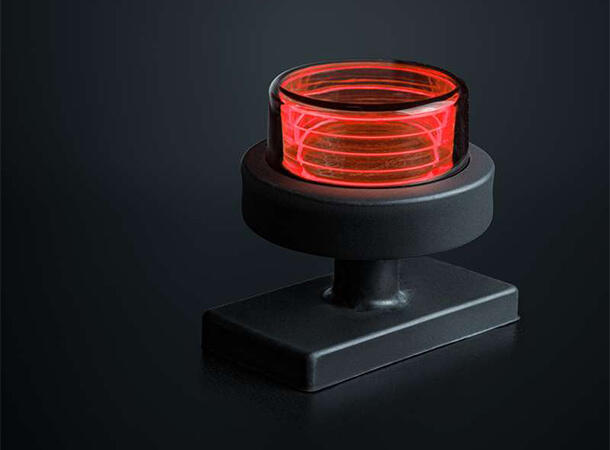 FOR9T GEO RØD Markeringslys 10-40V 2,5M kabel 